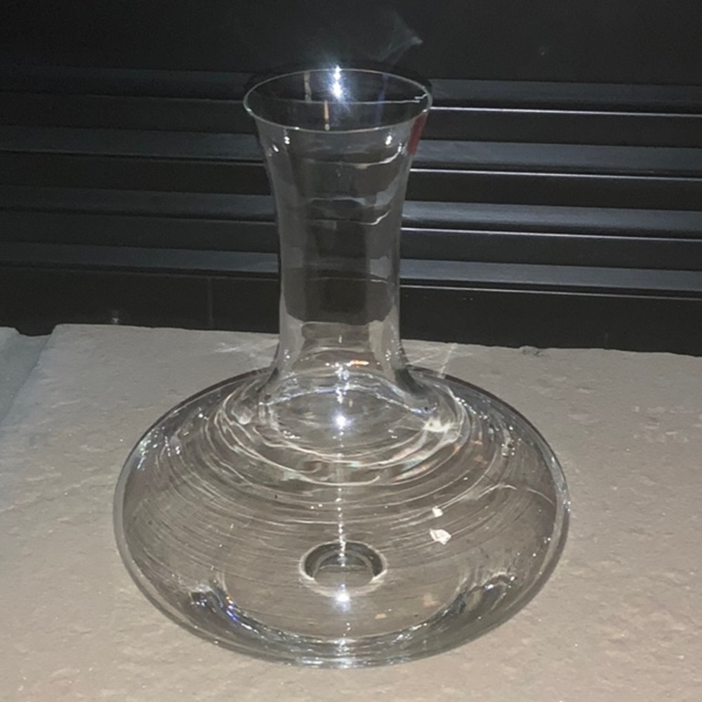 Bormioli Rocco Decanter Pattern Electra  Signed Clear Original Sticker Applied